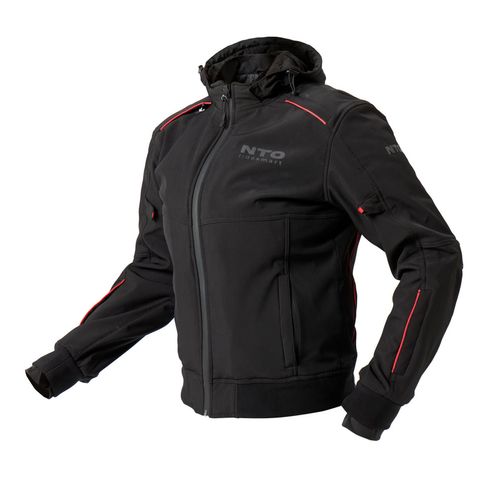 Campera NTO Zip Zero Hombre Negro / Rojo
